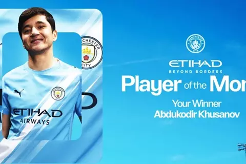 خوسانوف يفوز بجائزة لاعب الشهر في مانشستر سيتي